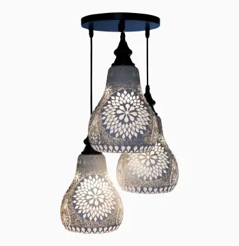 Mosaic Handmade Pendant Ceiling Hanging Light E27 - 3 lamps
