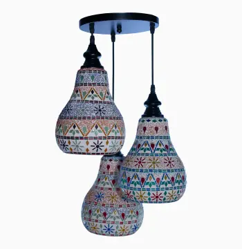 Mosaic Handmade Pendant Ceiling Hanging Light E27 - 3 lamps