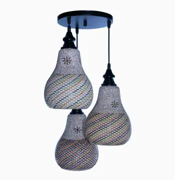 Mosaic Handmade Pendant Ceiling Hanging Light E27 - 3 lamps