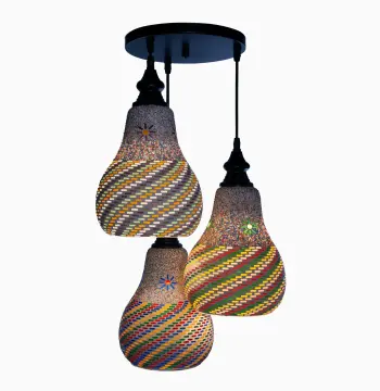 Mosaic Handmade Pendant Ceiling Hanging Light E27 - 3 lamps