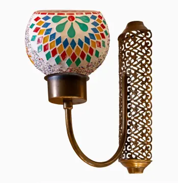 Mosaic Handmade Metal Base Hanging Wall Lamp Light E27