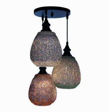 Mosaic Handmade Pendant Ceiling Hanging Light E27 - 3 lamps