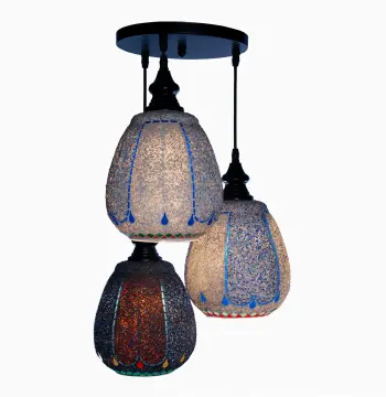 Mosaic Handmade Pendant Ceiling Hanging Light E27 - 3 lamps