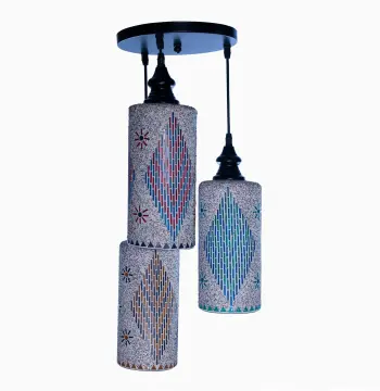 Mosaic Handmade Pendant Ceiling Hanging Light E27 - 3 lamps