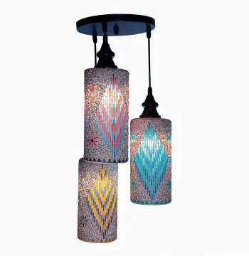 Mosaic Handmade Pendant Ceiling Hanging Light E27 - 3 lamps
