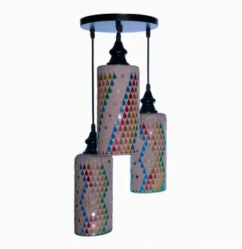 Mosaic Handmade Pendant Ceiling Hanging Light E27 - 3 lamps