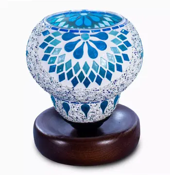 Mosaic Handmade Hanging Table Lamp Light E27 - Slate Shape