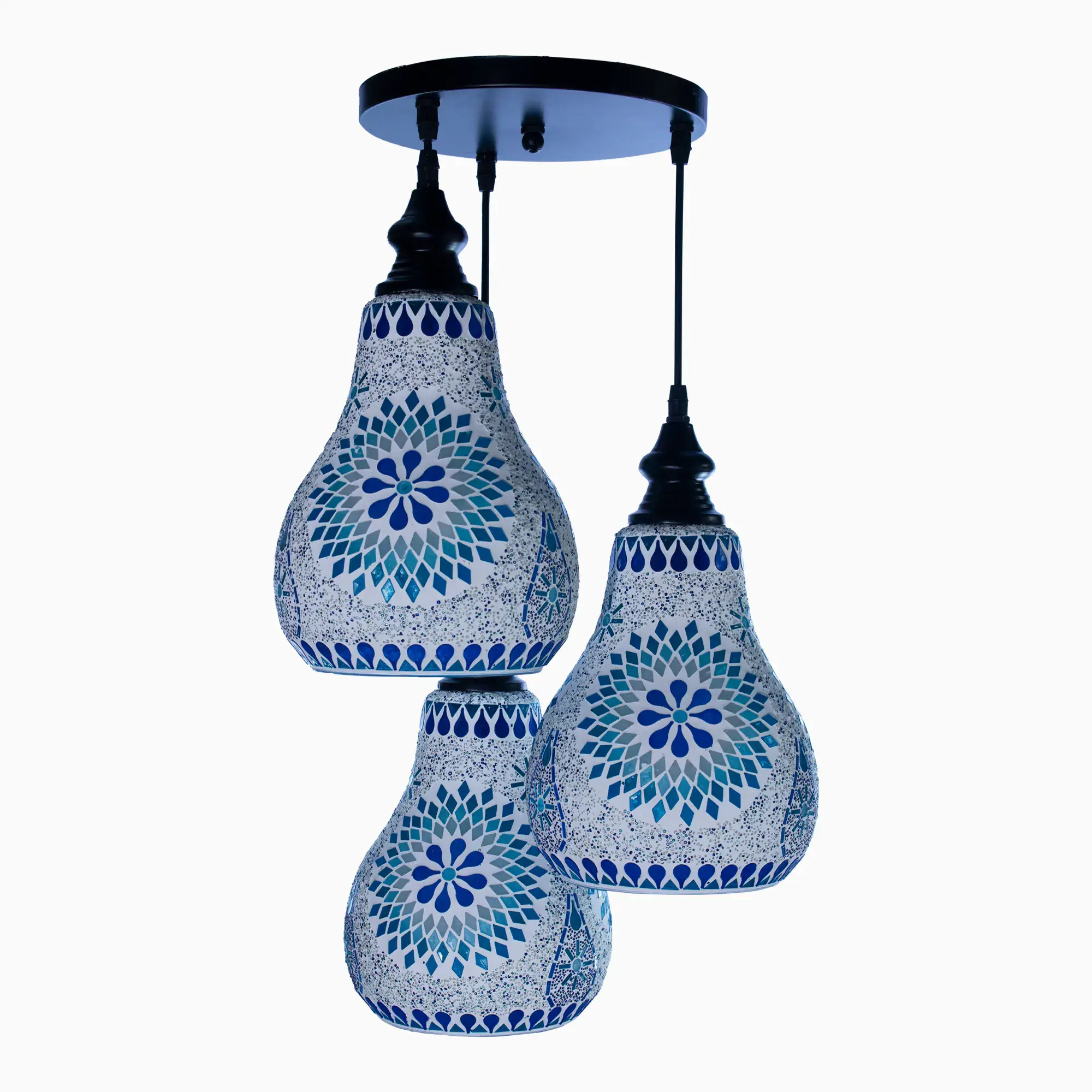 Mosaic Handmade Pendant Ceiling Hanging Light E27 - 3 lamps