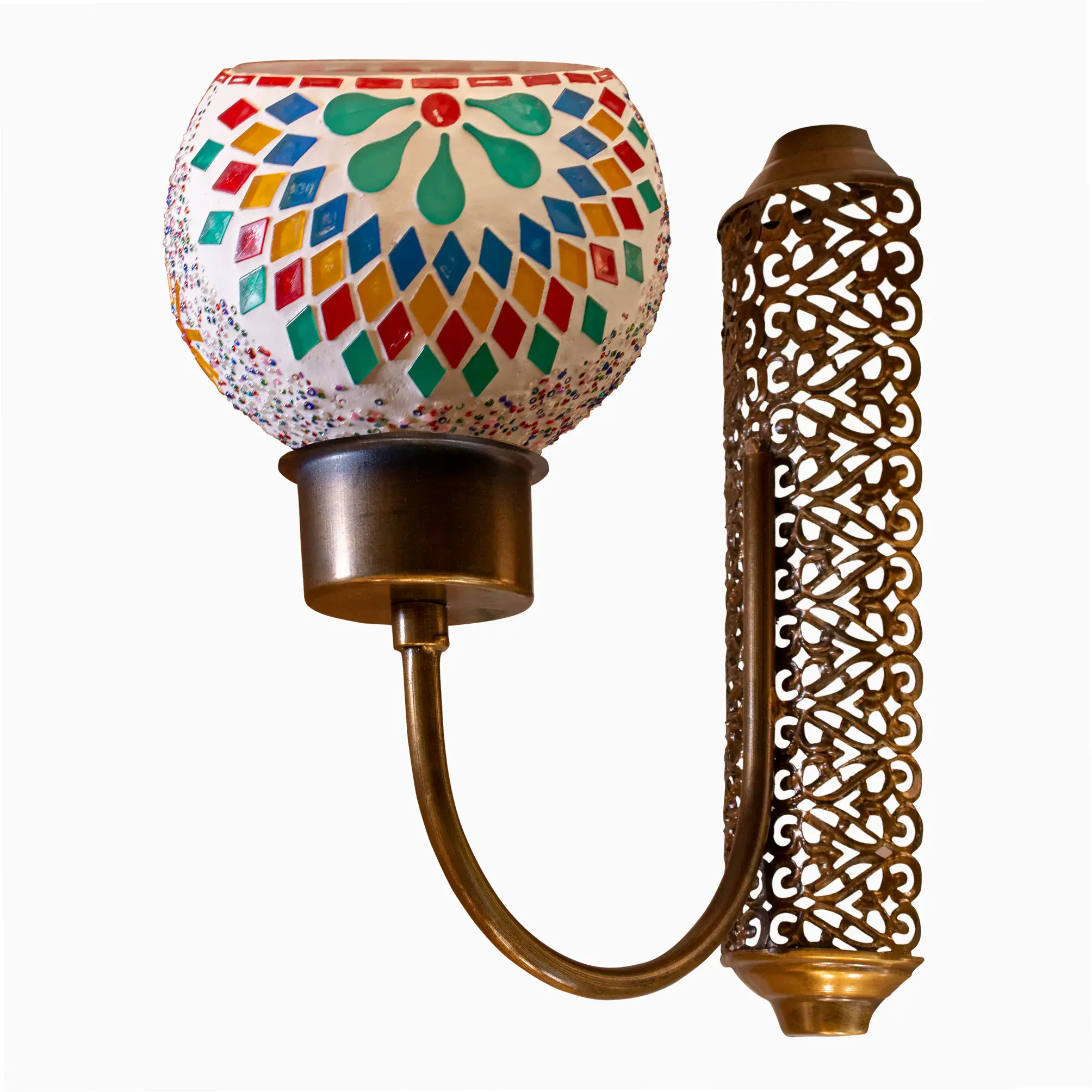 Mosaic Handmade Metal Base Hanging Wall Lamp Light E27