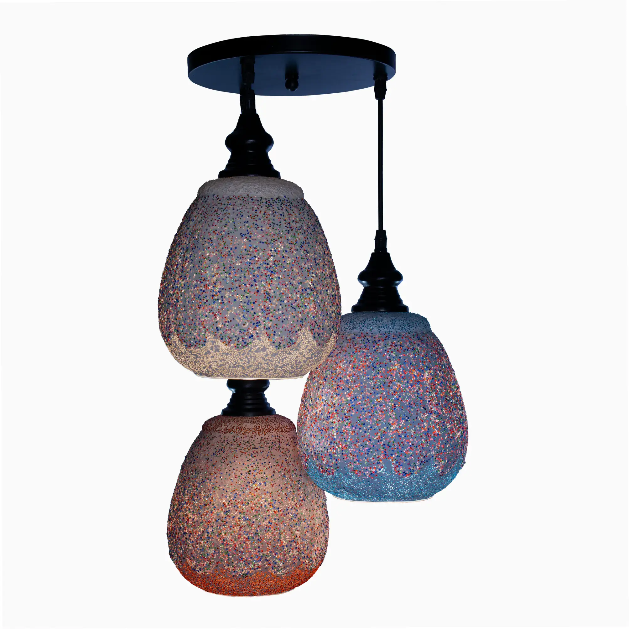 Mosaic Handmade Pendant Ceiling Hanging Light E27 - 3 lamps